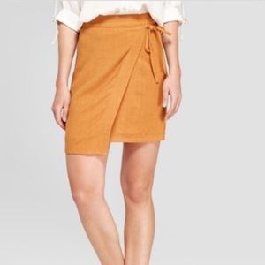 A New Day NWT orange wrap skirt